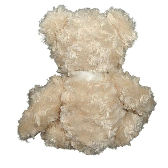 The Bearington Collection Teddy Bear Plush Stuffed Animal Toy Tan With Bow 9 in - Picture 3 of 7